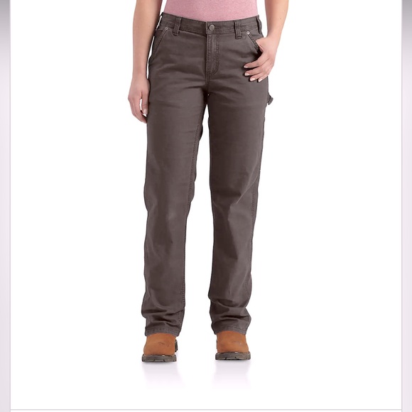 WOMEN'S RUGGED FLEX LOOSE FIT CANVAS WORK PANT - Picture 2 of 3